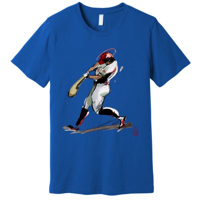 Baseball Art Graphic Game Fans Players Batter Sports Great Gift Premium T-Shirt