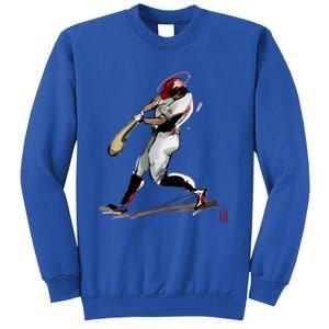 Baseball Art Graphic Game Fans Players Batter Sports Great Gift Tall Sweatshirt