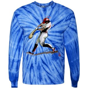 Baseball Art Graphic Game Fans Players Batter Sports Great Gift Tie-Dye Long Sleeve Shirt