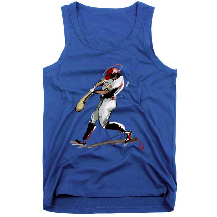 Baseball Art Graphic Game Fans Players Batter Sports Great Gift Tank Top