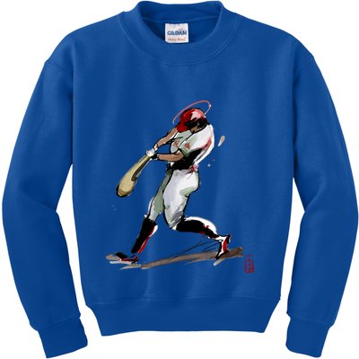 Baseball Art Graphic Game Fans Players Batter Sports Great Gift Kids Sweatshirt