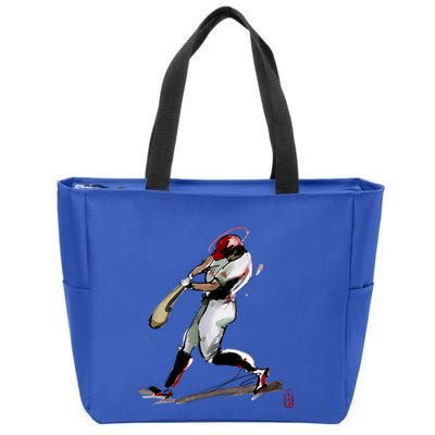 Baseball Art Graphic Game Fans Players Batter Sports Great Gift Zip Tote Bag