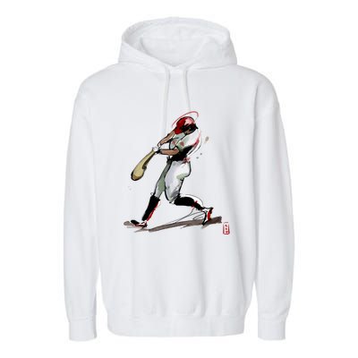 Baseball Art Graphic Game Fans Players Batter Sports Great Gift Garment-Dyed Fleece Hoodie