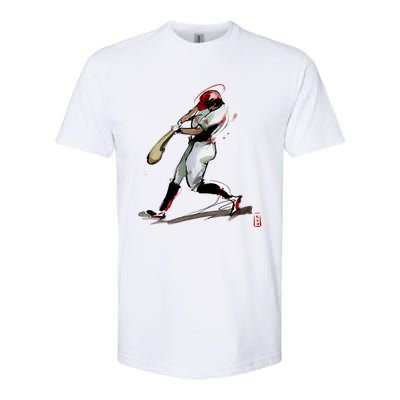 Baseball Art Graphic Game Fans Players Batter Sports Great Gift Softstyle CVC T-Shirt