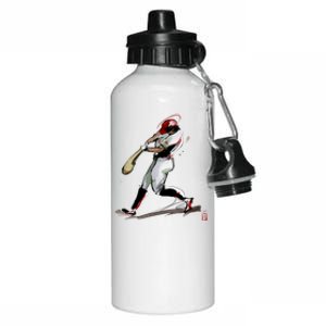 Baseball Art Graphic Game Fans Players Batter Sports Great Gift Aluminum Water Bottle