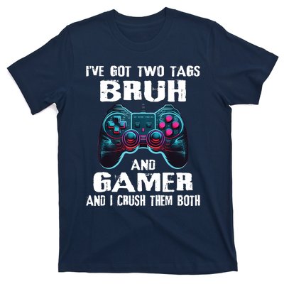 Bruh And Gamer Funny Sayings Boy Teens Gaming Video Games T-Shirt