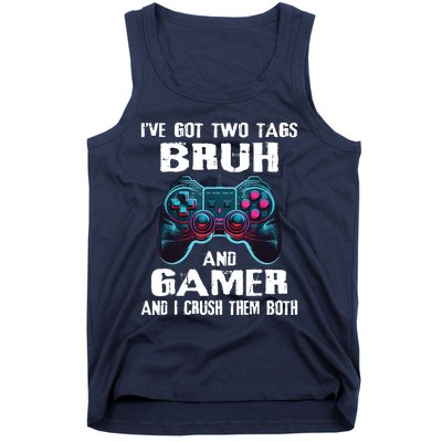 Bruh And Gamer Funny Sayings Boy Teens Gaming Video Games Tank Top