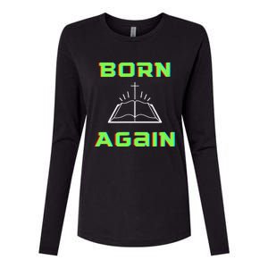 Born Again Gamer Saved Believe Forgiven Womens Cotton Relaxed Long Sleeve T-Shirt