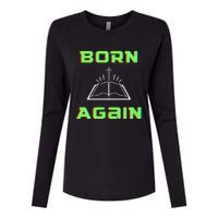 Born Again Gamer Saved Believe Forgiven Womens Cotton Relaxed Long Sleeve T-Shirt