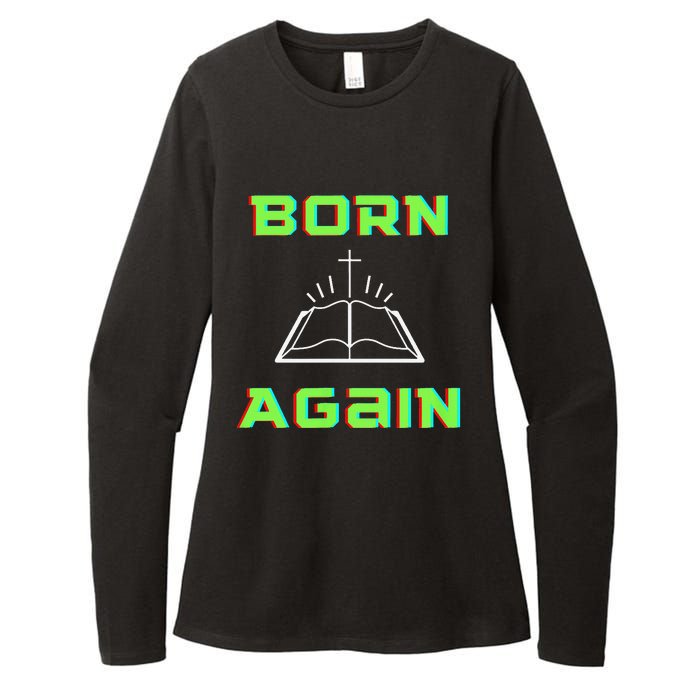 Born Again Gamer Saved Believe Forgiven Womens CVC Long Sleeve Shirt