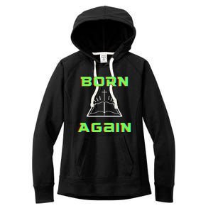 Born Again Gamer Saved Believe Forgiven Women's Fleece Hoodie