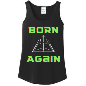 Born Again Gamer Saved Believe Forgiven Ladies Essential Tank