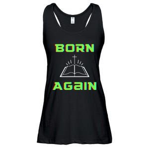 Born Again Gamer Saved Believe Forgiven Ladies Essential Flowy Tank