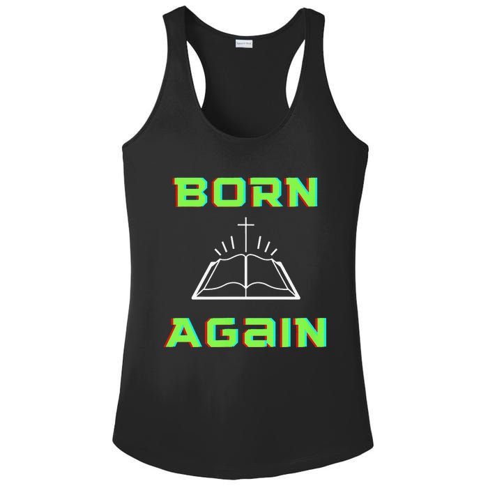 Born Again Gamer Saved Believe Forgiven Ladies PosiCharge Competitor Racerback Tank