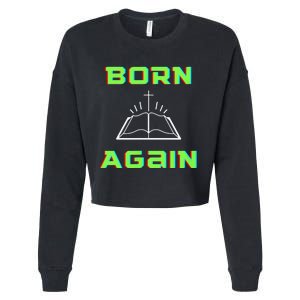 Born Again Gamer Saved Believe Forgiven Cropped Pullover Crew