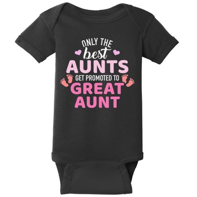 Best aunts get promoted to great aunt Baby Bodysuit