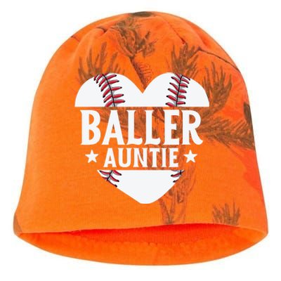 Baseball Aunt Gift Baller Auntie Mother's Day Mom Wo Kati - Camo Knit Beanie