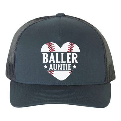 Baseball Aunt Gift Baller Auntie Mother's Day Mom Wo Yupoong Adult 5-Panel Trucker Hat