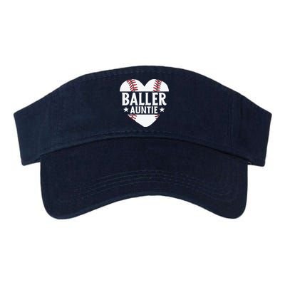 Baseball Aunt Gift Baller Auntie Mother's Day Mom Wo Valucap Bio-Washed Visor