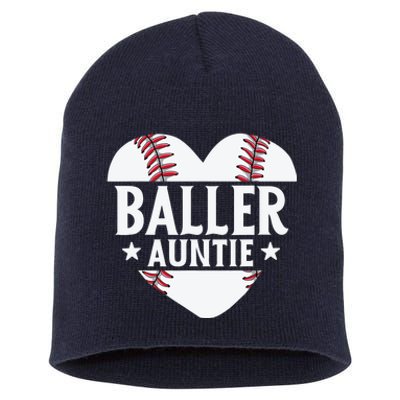 Baseball Aunt Gift Baller Auntie Mother's Day Mom Wo Short Acrylic Beanie