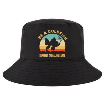 Be A Goldfish Happiest Animal On Earth Cool Comfort Performance Bucket Hat