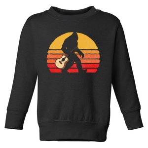 Bigfoot & Acoustic Guitar Country Rock Bluegrass Music Toddler Sweatshirt