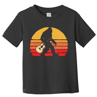 Bigfoot & Acoustic Guitar Country Rock Bluegrass Music Toddler T-Shirt