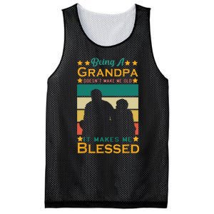 Being A Grandpa Doesn't Make Me Old It Makes Me Blessed Cool Mesh Reversible Basketball Jersey Tank