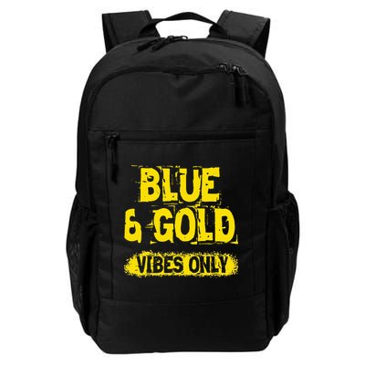 Blue And Gold Vibes Only School Tournament Team Cheerleaders Backpack