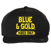 Blue And Gold Vibes Only School Tournament Team Cheerleaders Wool Snapback Cap