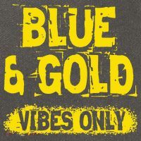 Blue And Gold Vibes Only School Tournament Team Cheerleaders Cotton Canvas Backpack