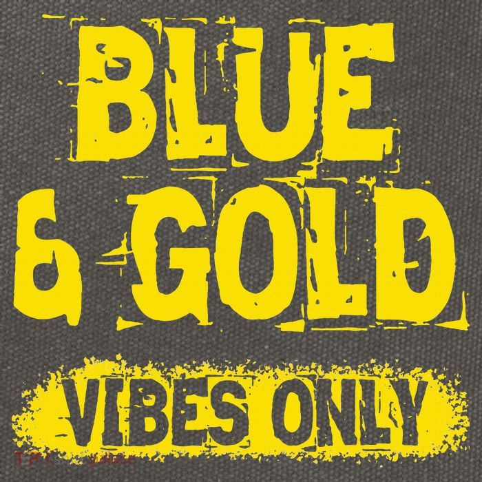 Blue And Gold Vibes Only School Tournament Team Cheerleaders Cotton Canvas Backpack
