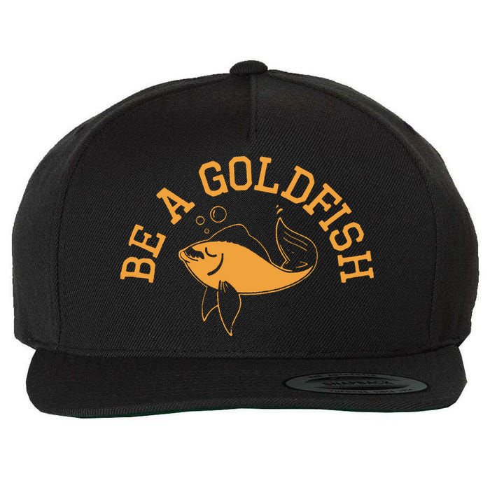 Be A Goldfish Golden Fish Wool Snapback Cap