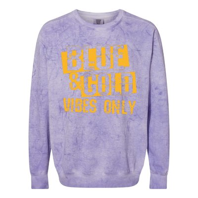 Blue And Gold Game Day Group For High School Football Colorblast Crewneck Sweatshirt