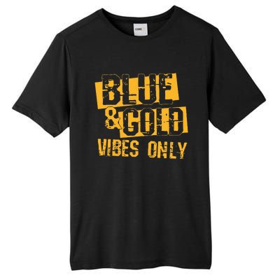 Blue And Gold Game Day Group For High School Football Tall Fusion ChromaSoft Performance T-Shirt