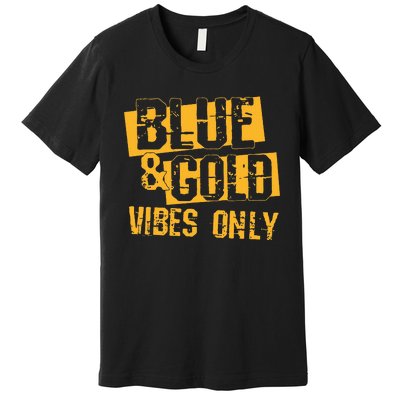 Blue And Gold Game Day Group For High School Football Premium T-Shirt