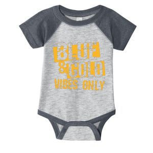 Blue And Gold Game Day Group For High School Football Infant Baby Jersey Bodysuit