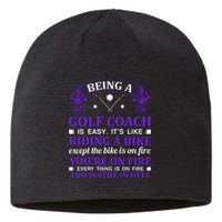 Being A Golf Coach Is Easy It's Like Riding A Bike Sustainable Beanie