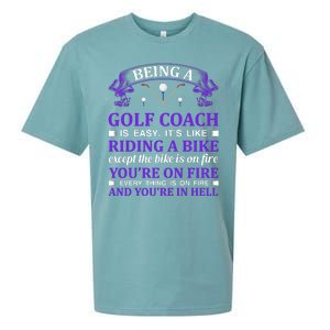 Being A Golf Coach Is Easy It's Like Riding A Bike Sueded Cloud Jersey T-Shirt