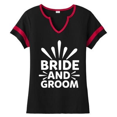 Bride And Groom Ladies Halftime Notch Neck Tee