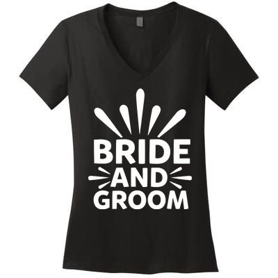 Bride And Groom Women's V-Neck T-Shirt