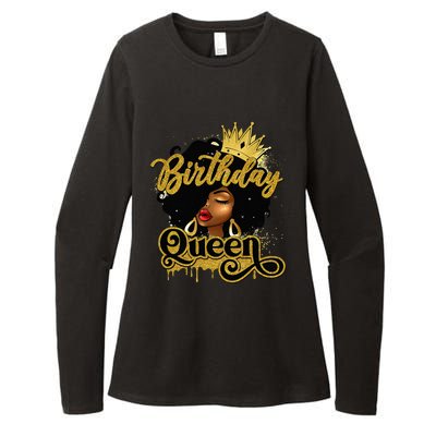 Birthday Afro Girl Melanin Queen African American  Womens CVC Long Sleeve Shirt