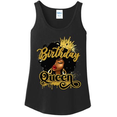 Birthday Afro Girl Melanin Queen African American  Ladies Essential Tank