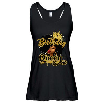 Birthday Afro Girl Melanin Queen African American  Ladies Essential Flowy Tank