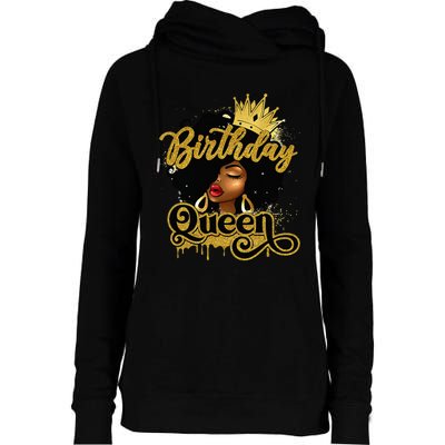 Birthday Afro Girl Melanin Queen African American  Womens Funnel Neck Pullover Hood