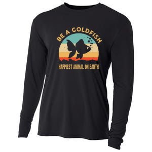 Be A Goldfish Happiest Animal On Earth Cooling Performance Long Sleeve Crew