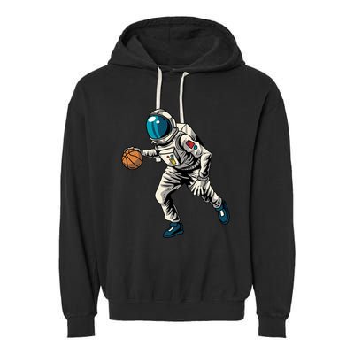Basketball Astronaut Gift Hoops Streetball Baller Basketball Gift Garment-Dyed Fleece Hoodie