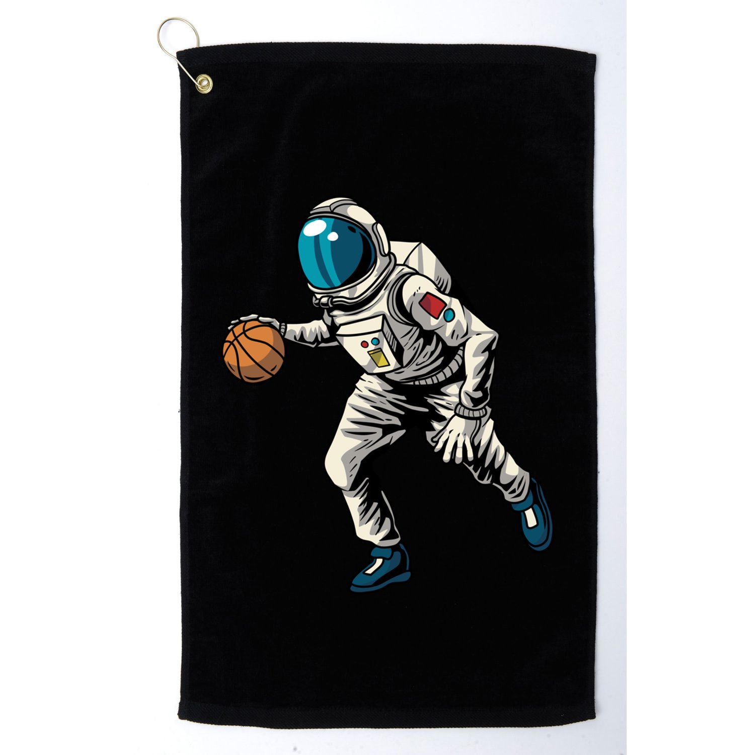 Basketball Astronaut Gift Hoops Streetball Baller Basketball Gift Golf Towel
