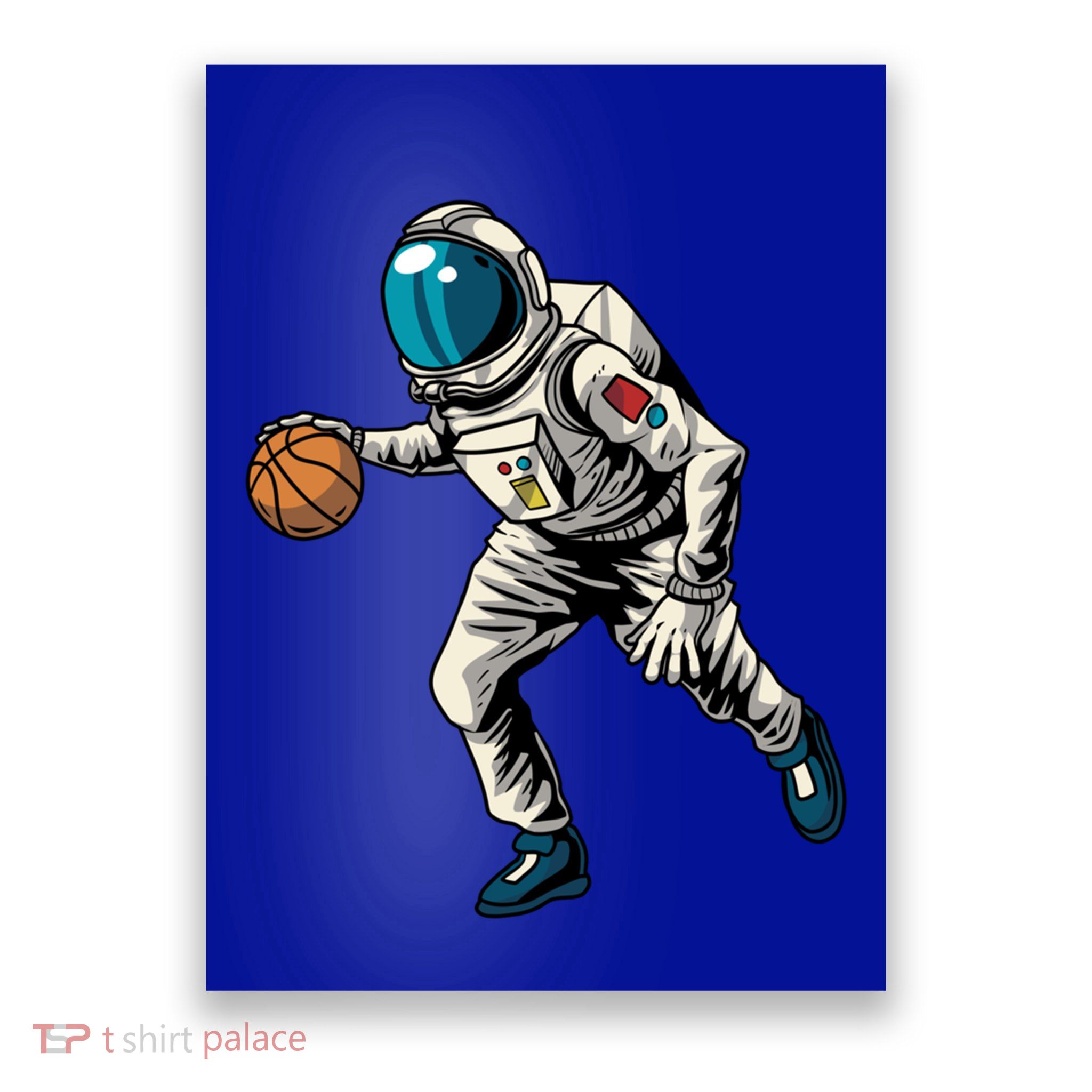 Basketball Astronaut Gift Hoops Streetball Baller Basketball Gift Poster
