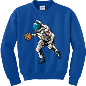 Basketball Astronaut Gift Hoops Streetball Baller Basketball Gift Kids Sweatshirt